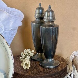 Vintage Silver Salt and Pepper Shakers